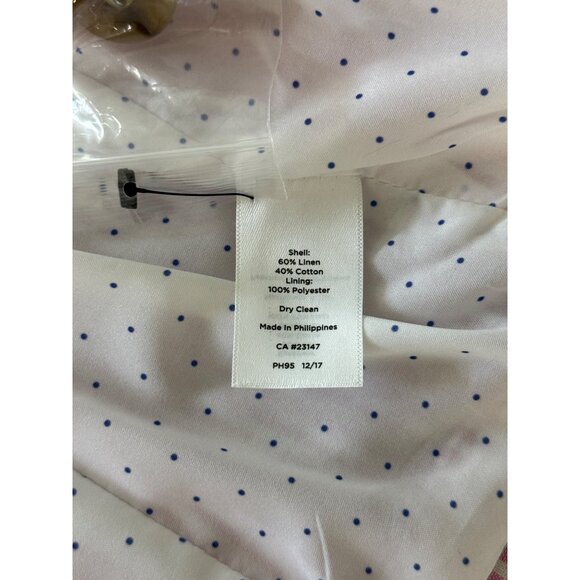 Talbots Women's Blazer Aberdeen Linen Blend Pink Striped Seersucker Size 4 - Picture 7 of 7